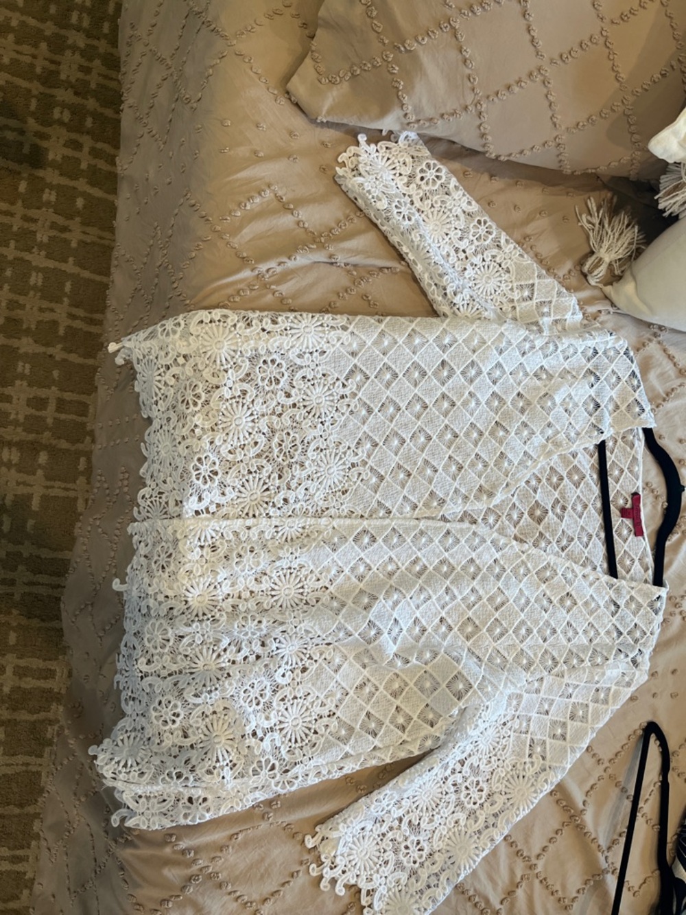Joni B. Cream Crochet Lace Blouse